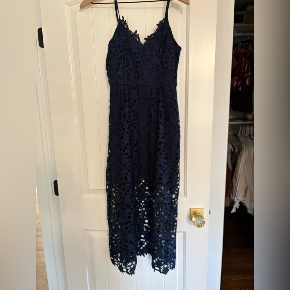 Blue Eyelet Dress.